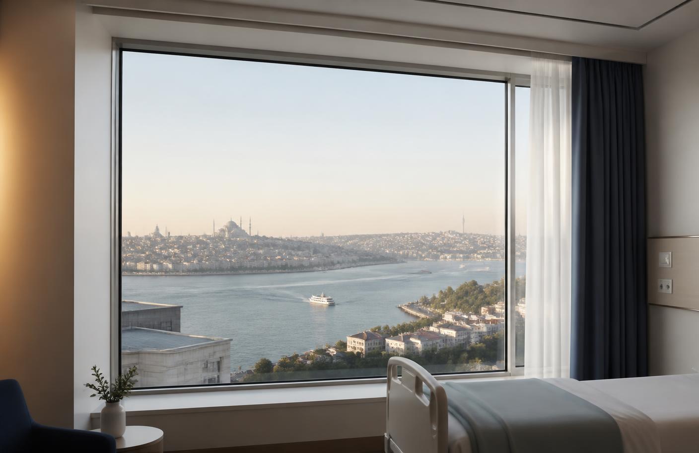 İstanbul manzarasına açılan aydınlık bir pencere